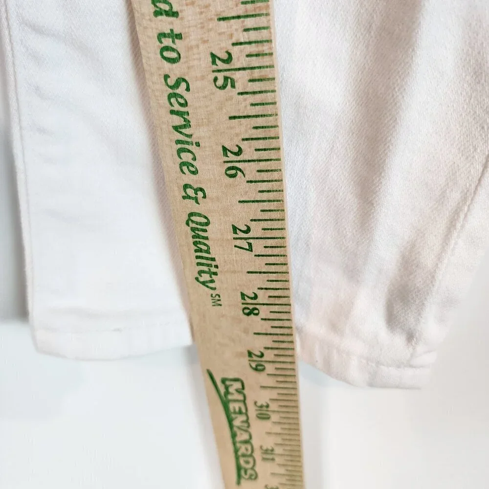 AG Adriano Goldschmied Prima Cigarette Leg Denim Jeans White Dover Stretch Denim